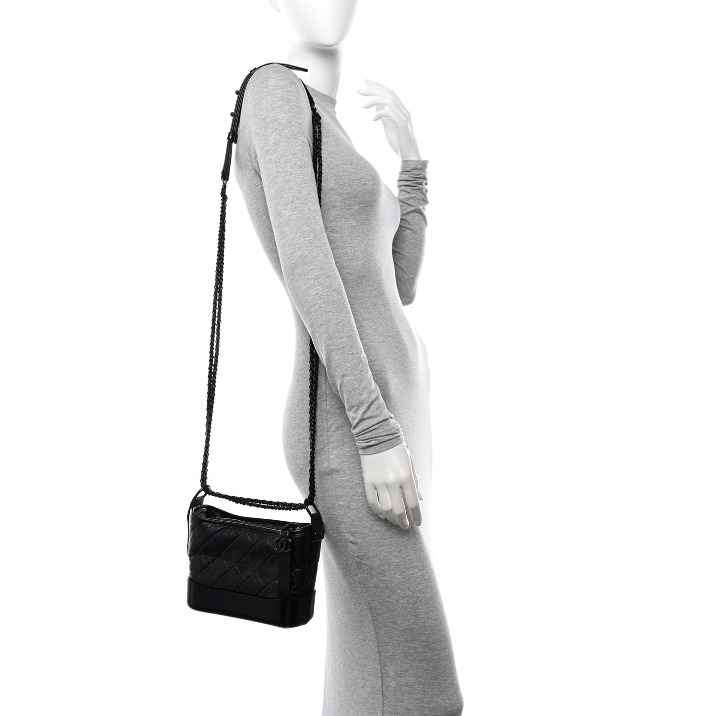 Aged Calfskin Quilted Small Gabrielle Hobo