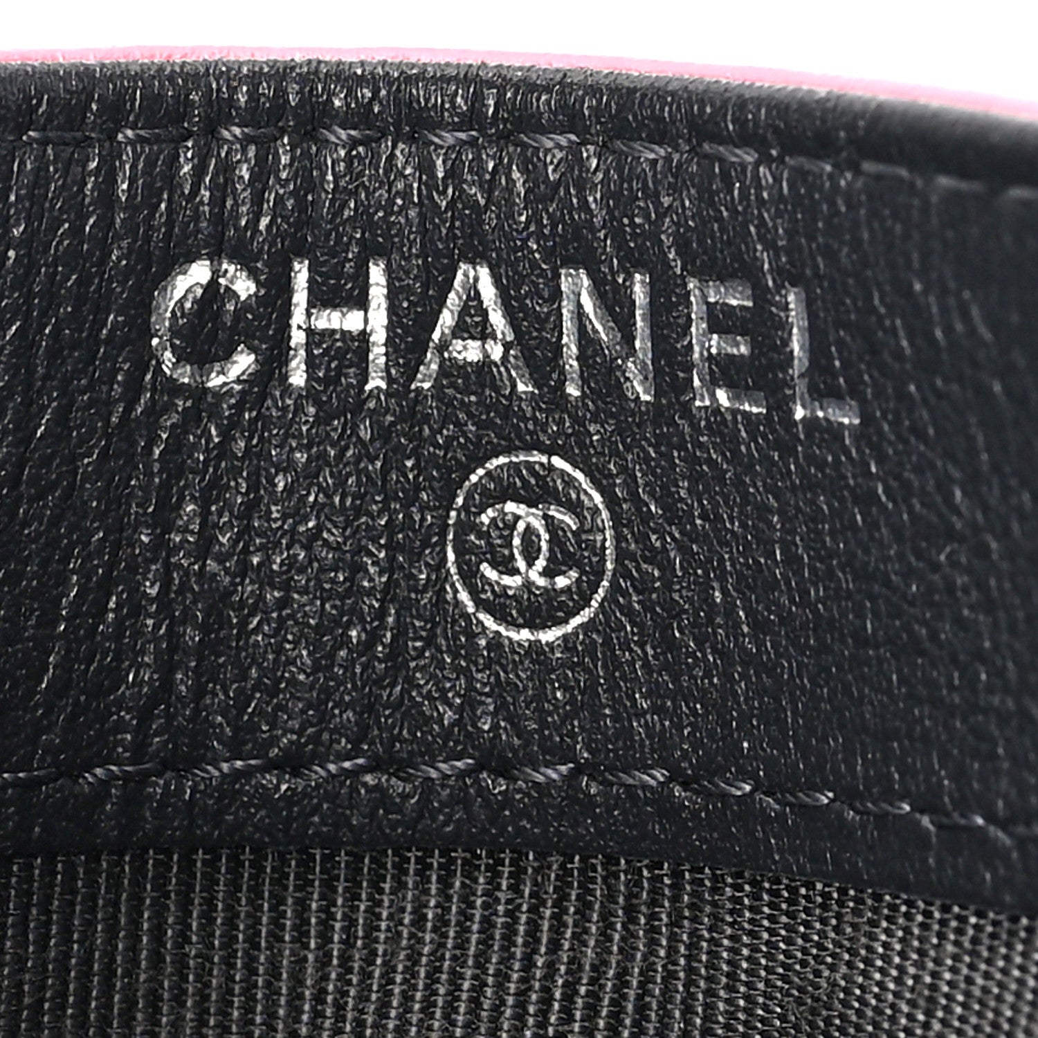 Chanel Aged Calfskin Chevron Quilted Gabrielle Card Holder Wallet Pink Navy Charcoal 6 of 8