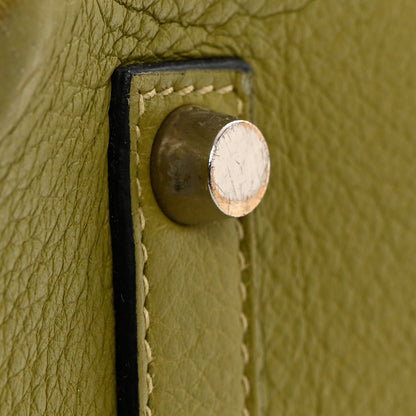 Hermes Taurillon Clemence Birkin 35 Vert Chartreuse 16 of 24