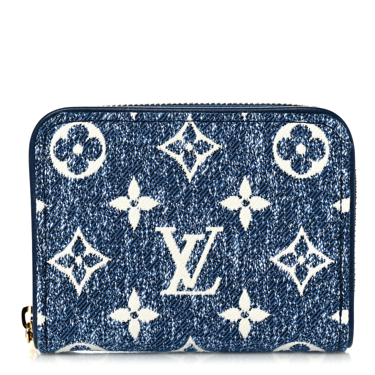 Louis Vuitton Denim Monogram Jacquard Zippy Coin Purse Bleu 1 of 7
