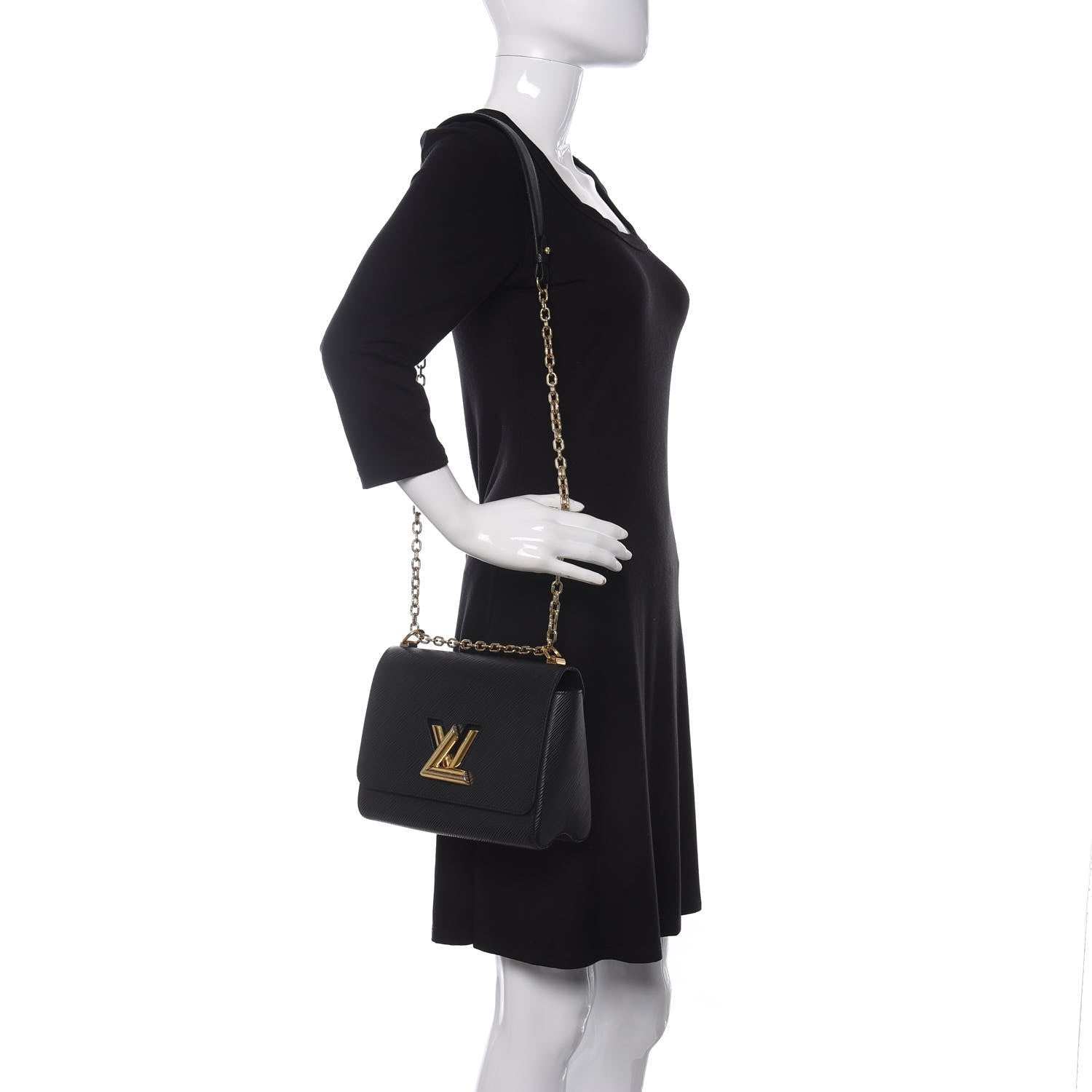 Louis Vuitton Epi Twist Shoulder Bag MM Black 2 of 11