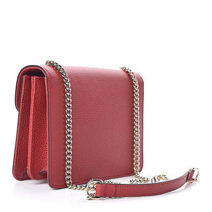 Gucci Dollar Calfskin Small Interlocking G Shoulder Bag Red 3 of 10