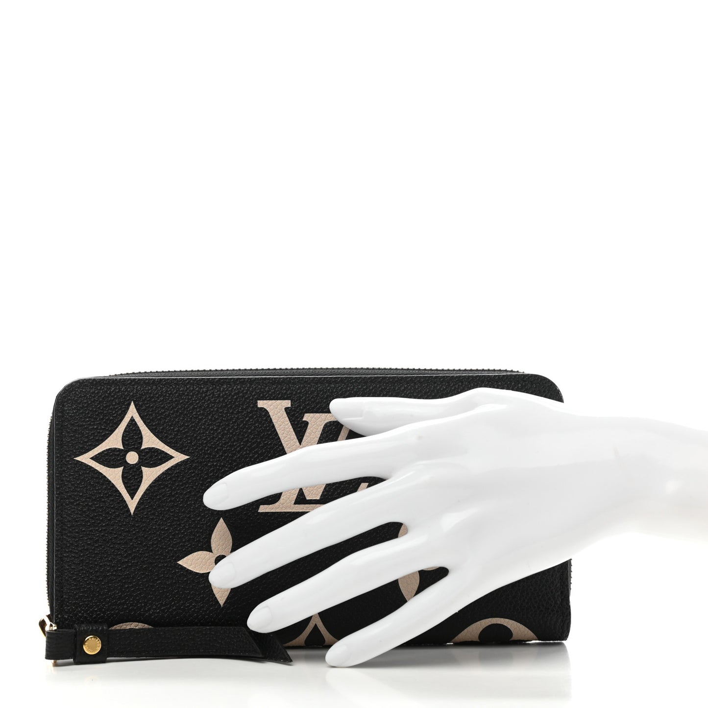 Empreinte Monogram Giant Zippy Wallet Black Beige