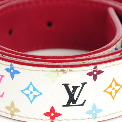 Louis Vuitton Monogram Multicolor LV Cut Reversible Belt 80 32 White Grenade 8 of 8