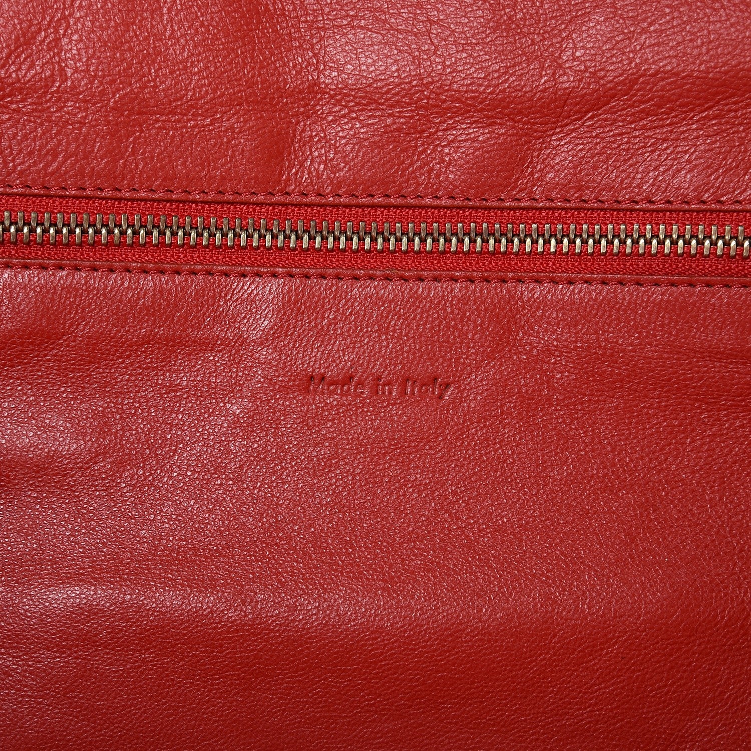 Celine Drummed Calfskin Mini Luggage Vermillion 6 of 15
