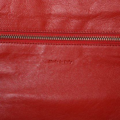 Celine Drummed Calfskin Mini Luggage Vermillion 6 of 15