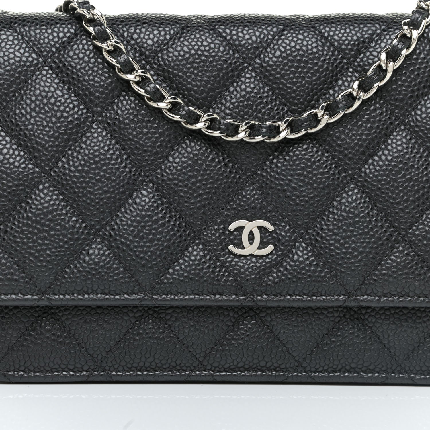 Chanel Caviar Quilted Wallet On Chain WOC Black 11 of 16