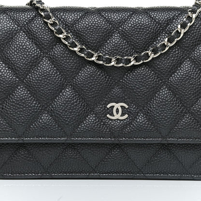 Chanel Caviar Quilted Wallet On Chain WOC Black 11 of 16