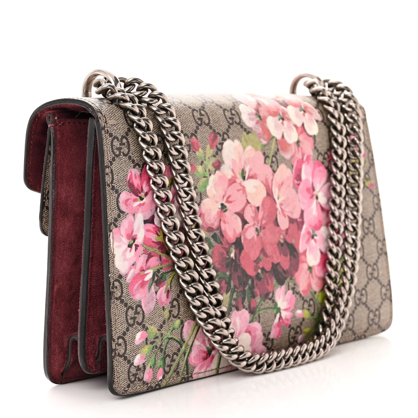 GG Supreme Monogram Blooms Small Dionysus Shoulder Bag Beige Multicolor Dry Rose