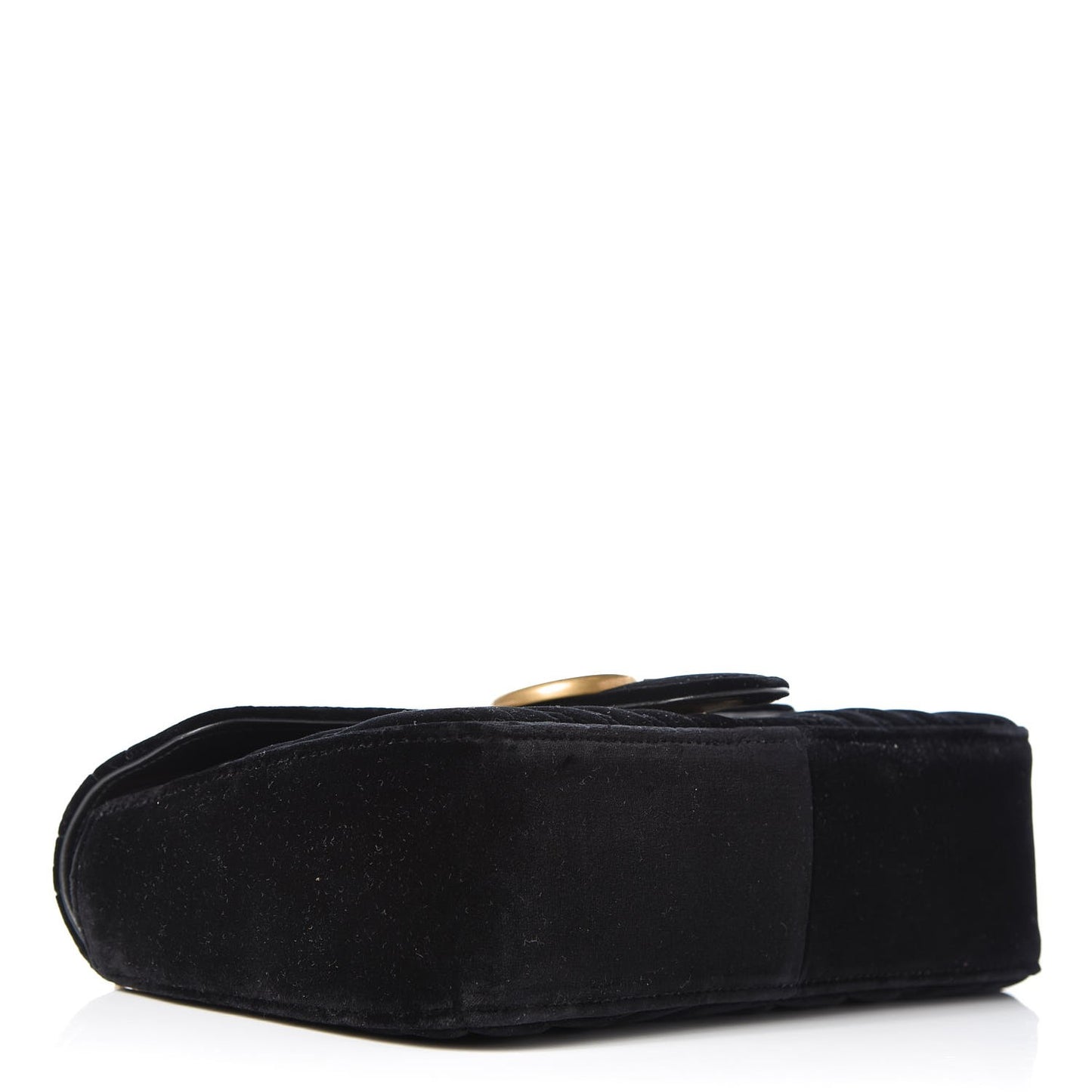 Velvet Matelasse Small GG Marmont Shoulder Bag Black