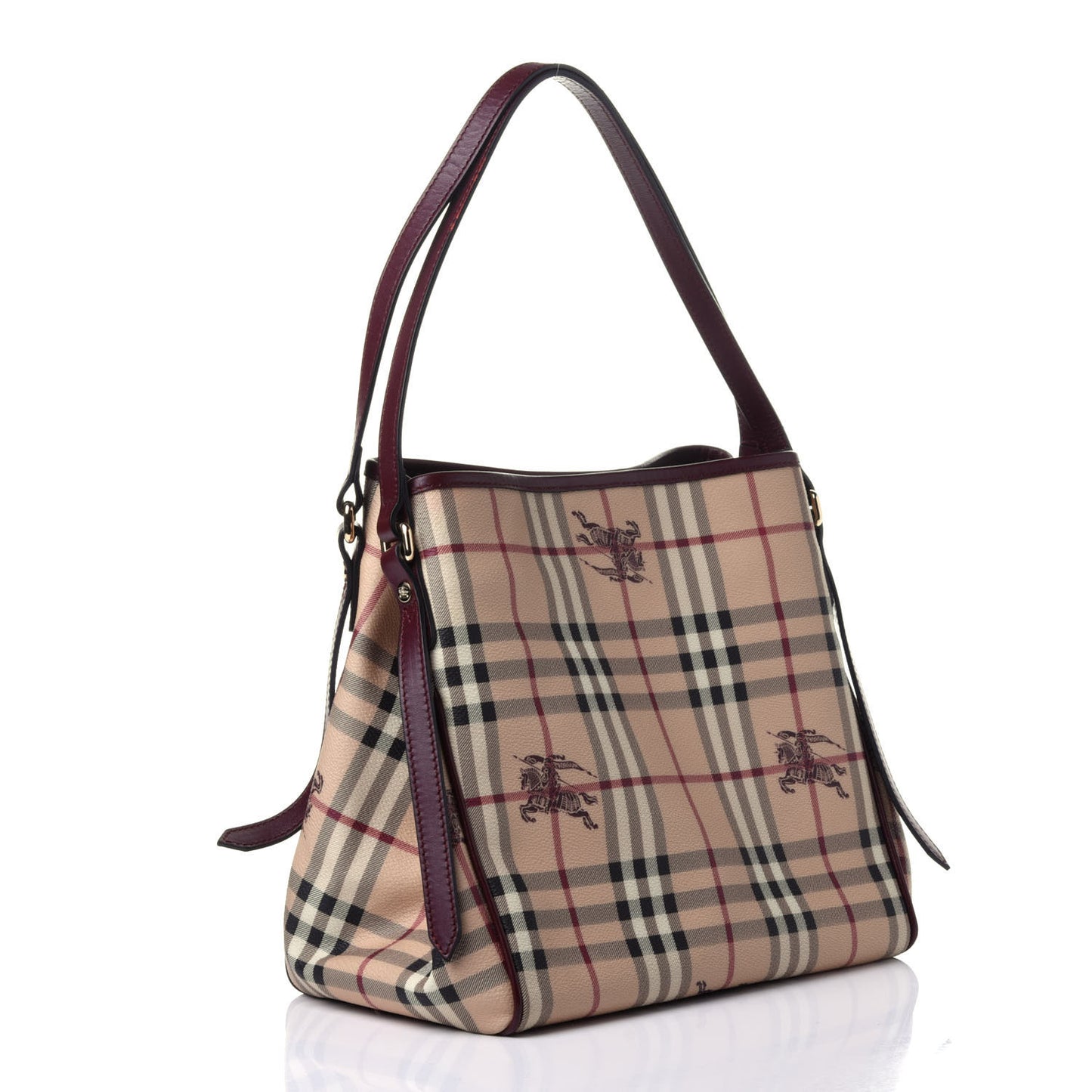 Haymarket Check Small Canterbury Tote Burgundy