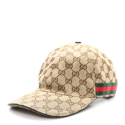 Gucci Monogram Web Baseball Hat XXL Beige Cocoa Beige Cocoa 1 of 10