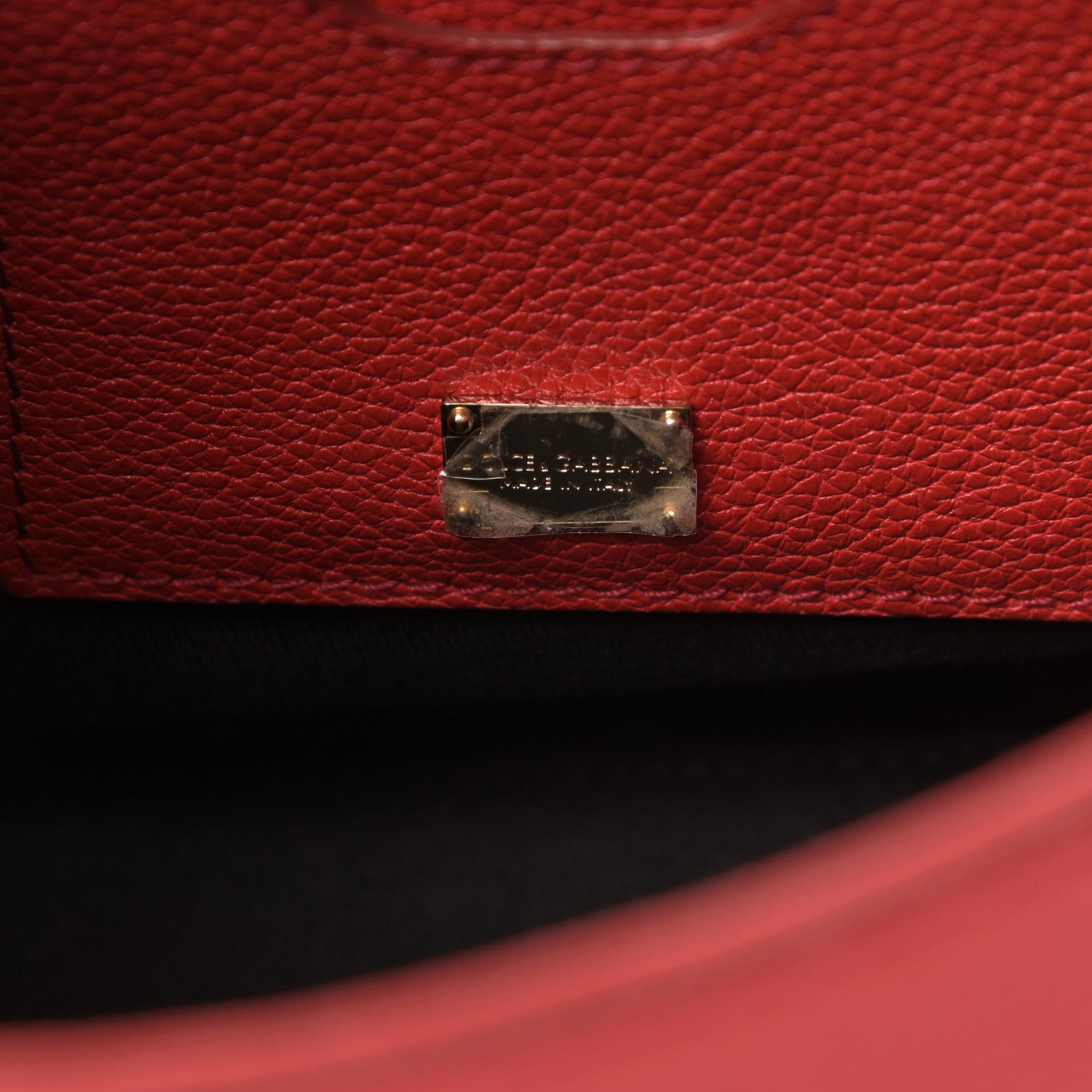 Dolce & Gabbana Calfskin Embellished Medium Miss Sicily Satchel Red 6 of 15