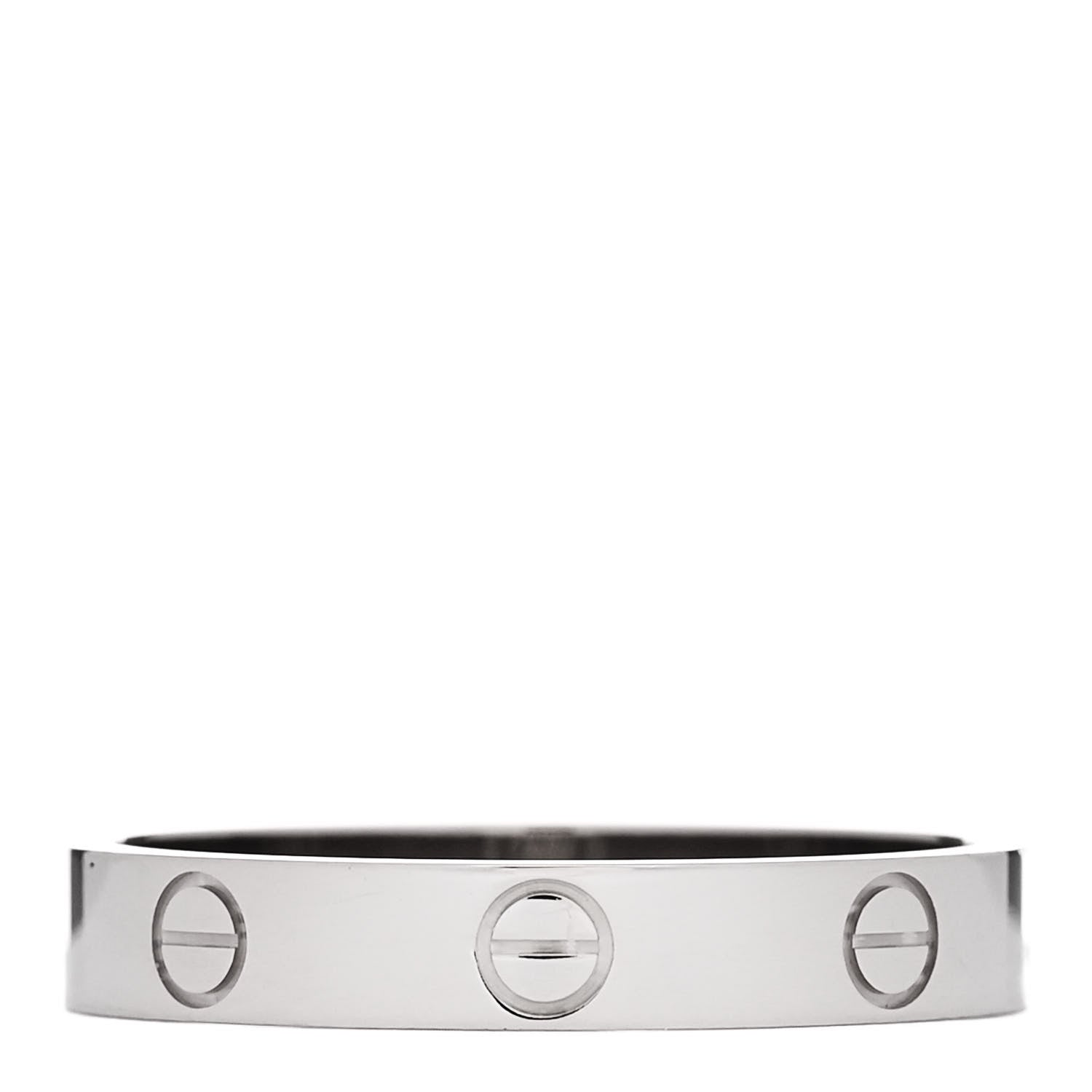 Cartier 18K White Gold 3.5mm LOVE Wedding Band Ring 59 8.75 3 of 5