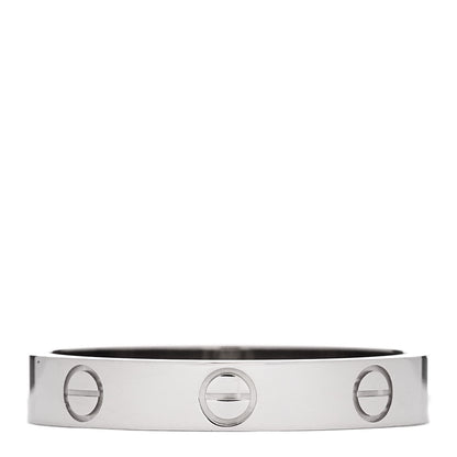 Cartier 18K White Gold 3.5mm LOVE Wedding Band Ring 59 8.75 3 of 5