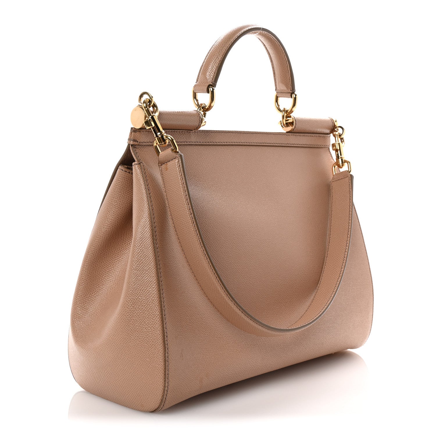 Dolce & Gabbana Dauphine Large Miss Sicily Satchel Dark Beige 3 of 9