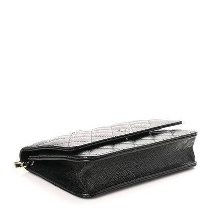Chanel Caviar Quilted Wallet on Chain WOC Black 4 of 12