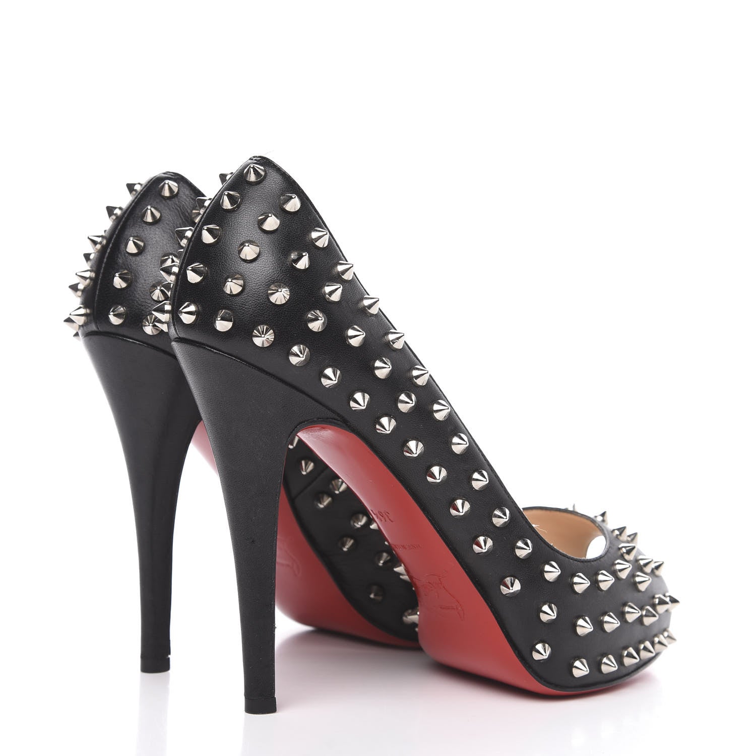 Christian Louboutin Nappa Very Prive Spikes 120 Pumps 36.5 Black 4 of 11