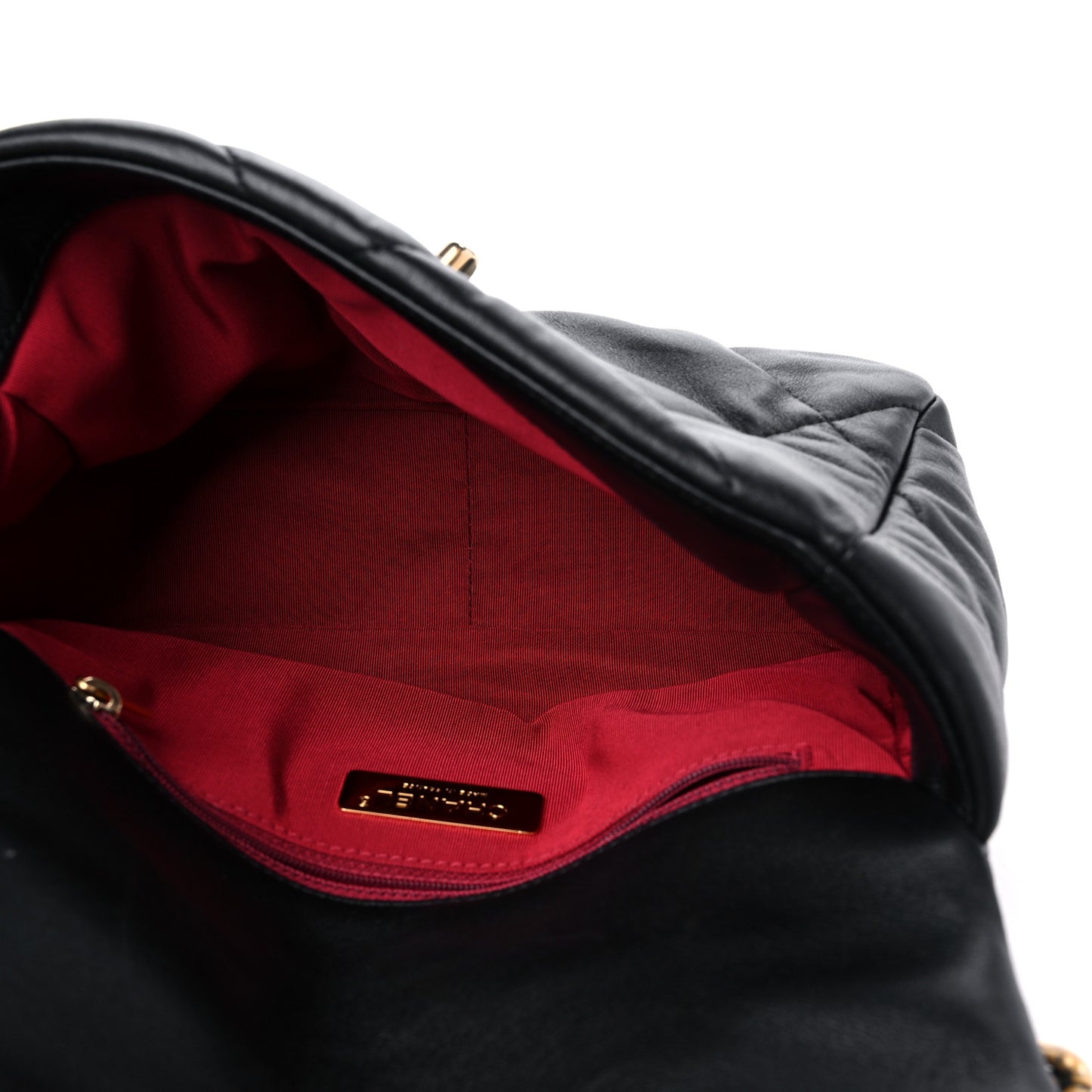 Lambskin Quilted Medium Chanel 19 Flap Black