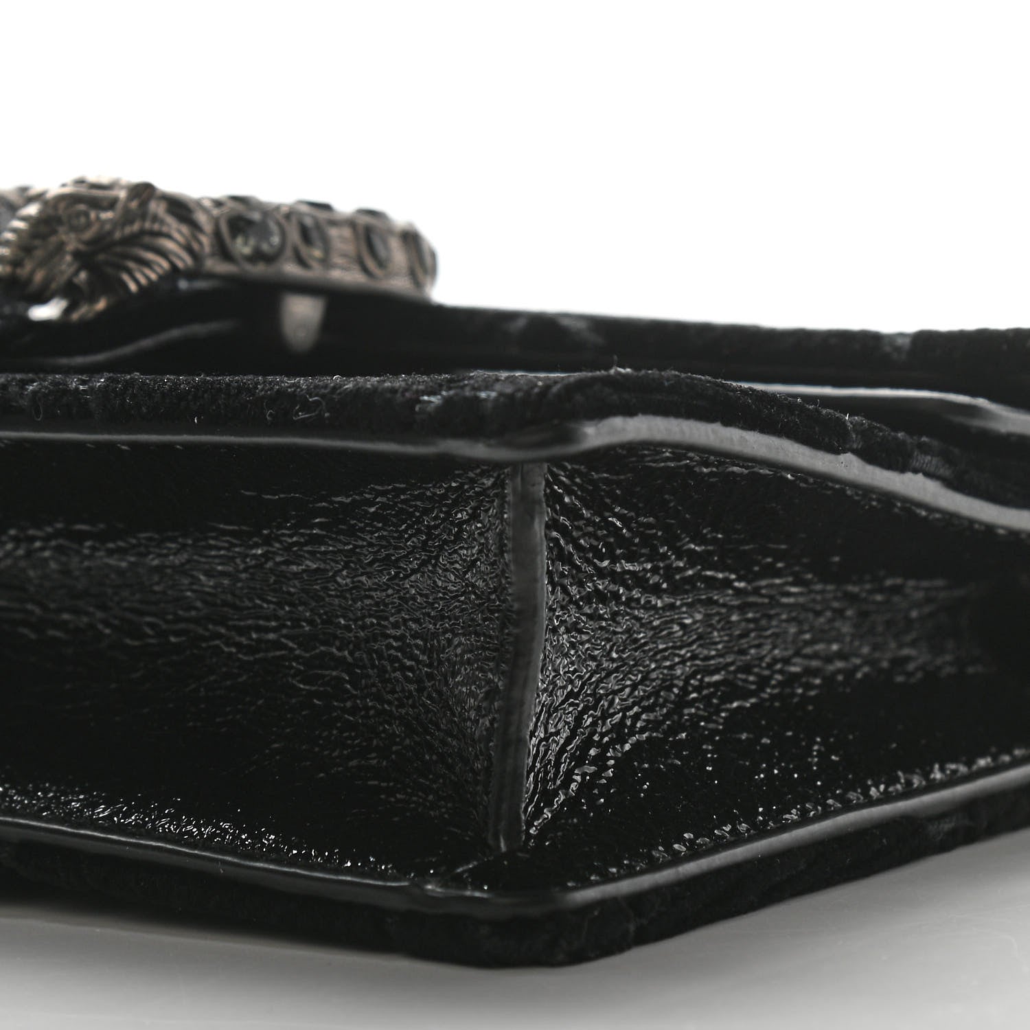 Gucci Velvet GG Monogram Super Mini Dionysus Shoulder Bag Black 9 of 10