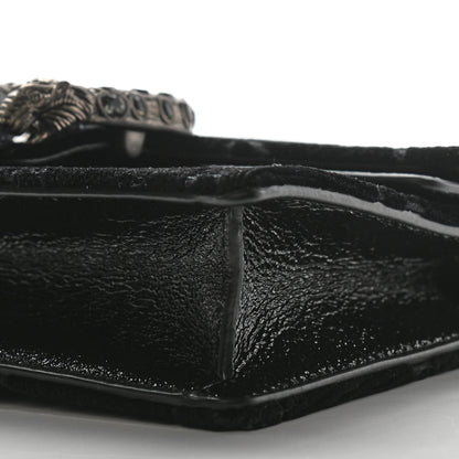 Gucci Velvet GG Monogram Super Mini Dionysus Shoulder Bag Black 9 of 10