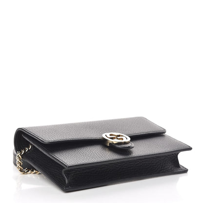 Gucci Dollar Calfskin Interlocking G Chain Wallet Black 4 of 11