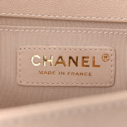 Chanel Caviar Quilted Medium Boy Flap Nude 6 of 11