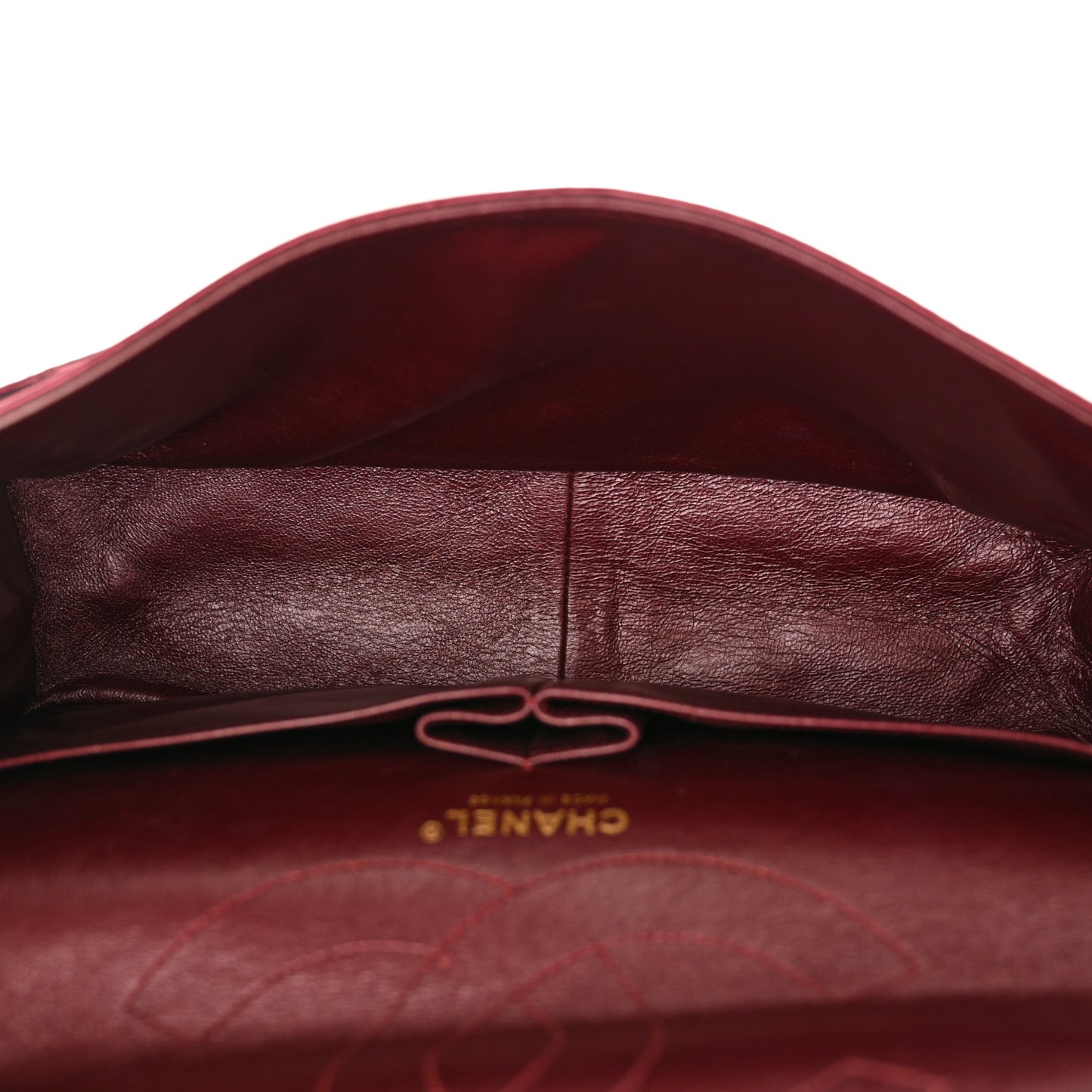 Metallic Aged Calfskin Quilted 2.55 Reissue 227 Flap Dark Red
