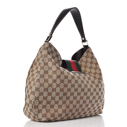 Gucci Monogram Large New Ladies Web Hobo Dark Brown 3 of 8