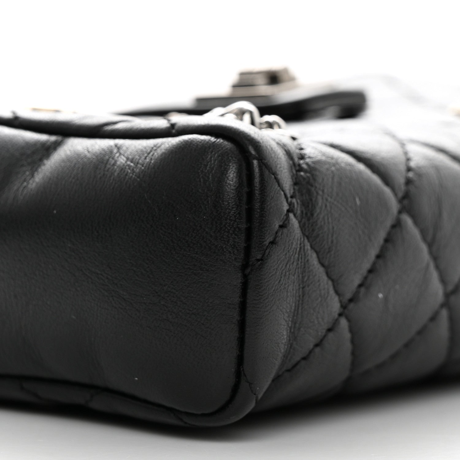 Chanel Aged Calfskin Lucky Charms 2.55 Reissue Mini Clutch With Chain Black 10 of 12