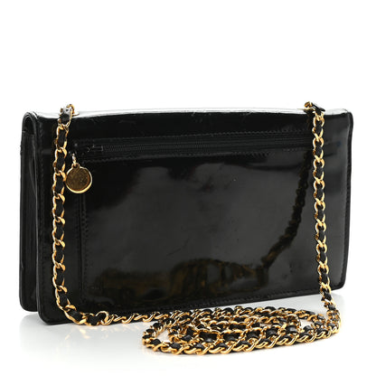 Chanel Patent Timeless CC Wallet On Chain WOC Black 2 of 9