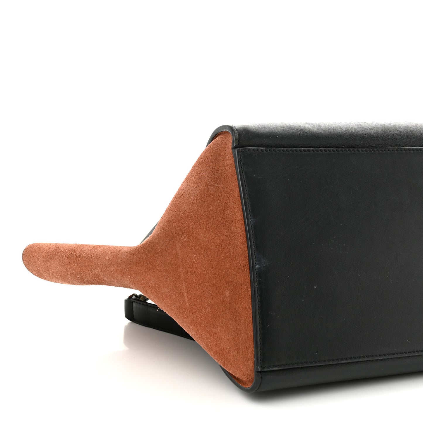 Smooth Calfskin Suede Medium Tri-Color Trapeze White