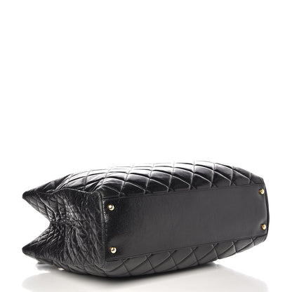 Chanel Glazed Calfskin Quilted Large Tote Black 4 of 9