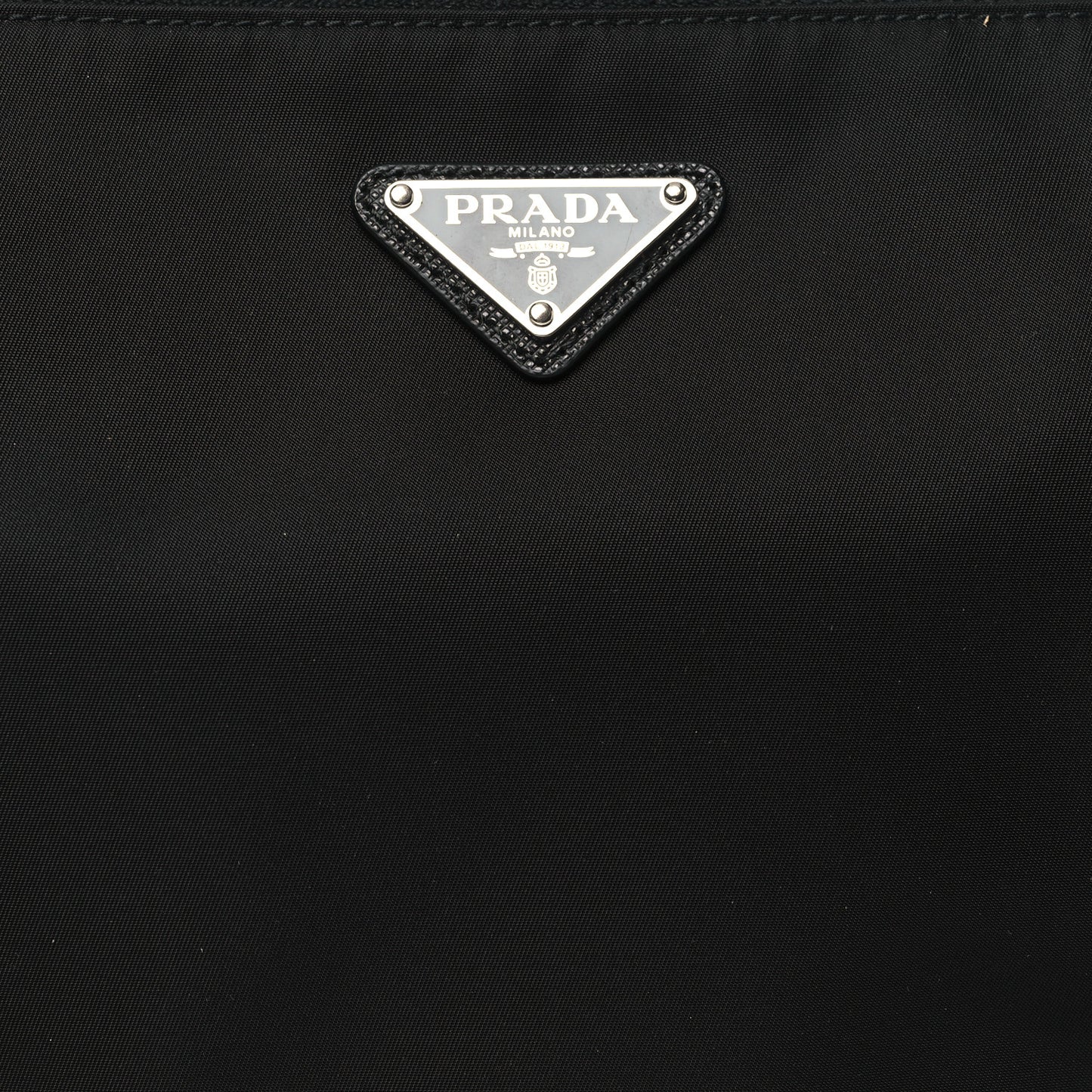 Tessuto Nylon Saffiano Wristlet Black