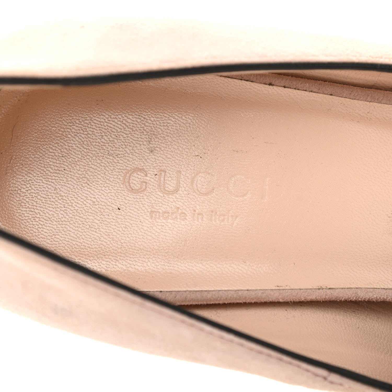 Gucci Kid Scamosciato GG Marmont Fringe 105mm Loafer Pumps 38.5 Crystal Pink 7 of 19