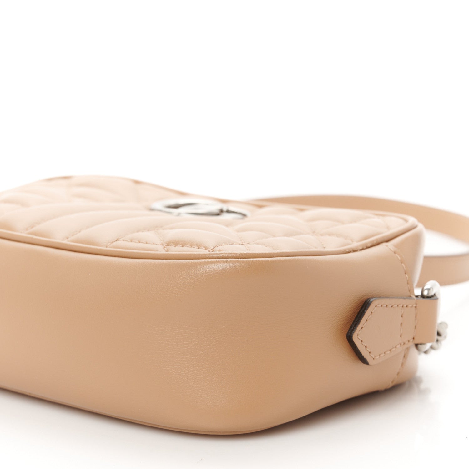 Gucci Calfskin Matelasse Aria Mini GG Marmont Chain Shoulder Bag Camelia 11 of 11
