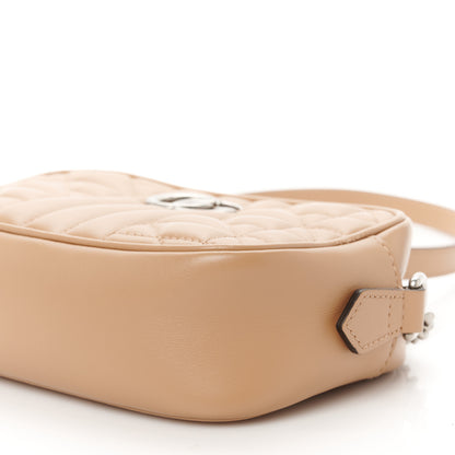 Gucci Calfskin Matelasse Aria Mini GG Marmont Chain Shoulder Bag Camelia 11 of 11