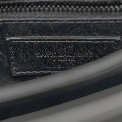 Saint Laurent Calfskin Y Quilted Monogram Monochrome Toy Loulou Crossbody Bag Black 7 of 10