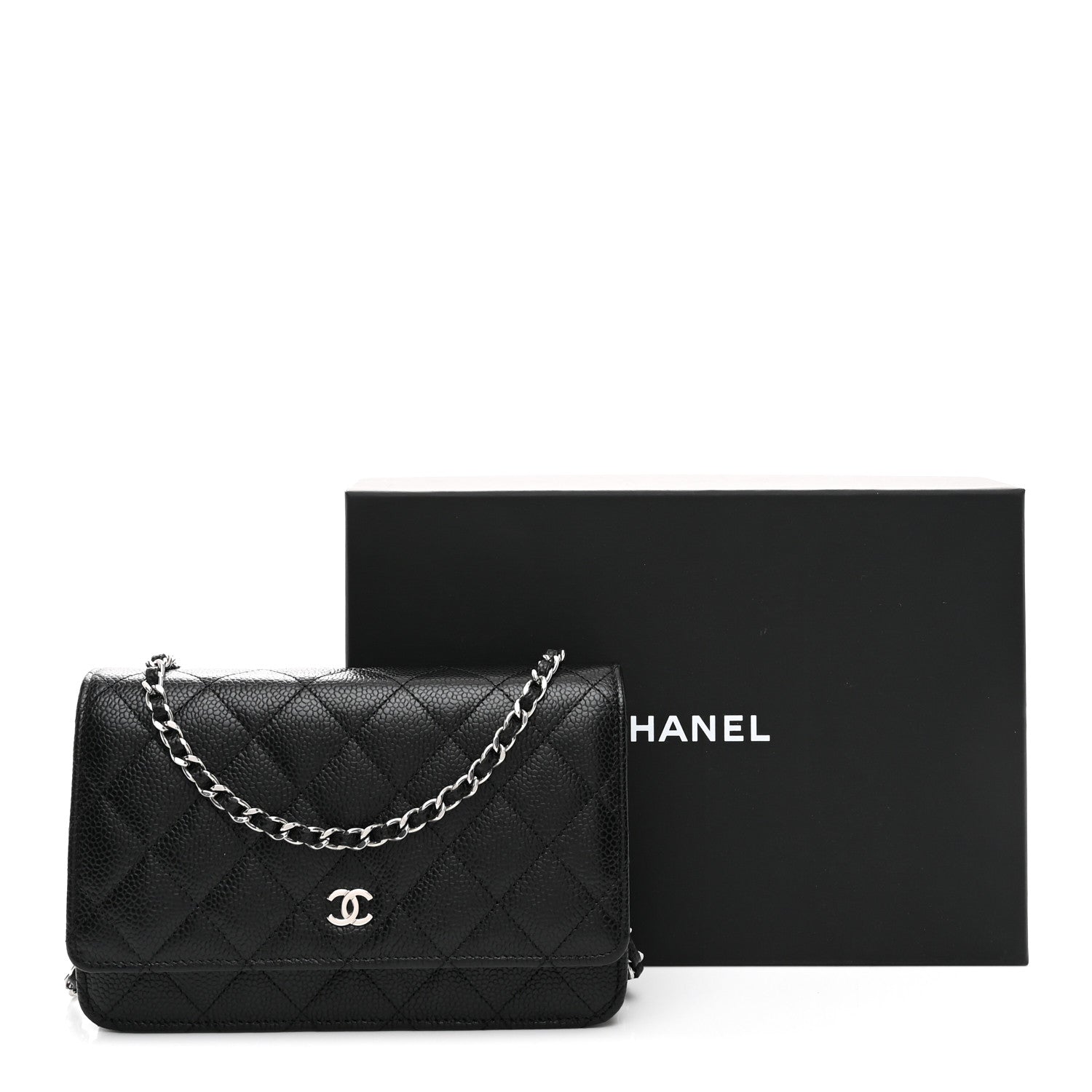 Chanel Caviar Quilted Wallet on Chain WOC Black 12 of 12
