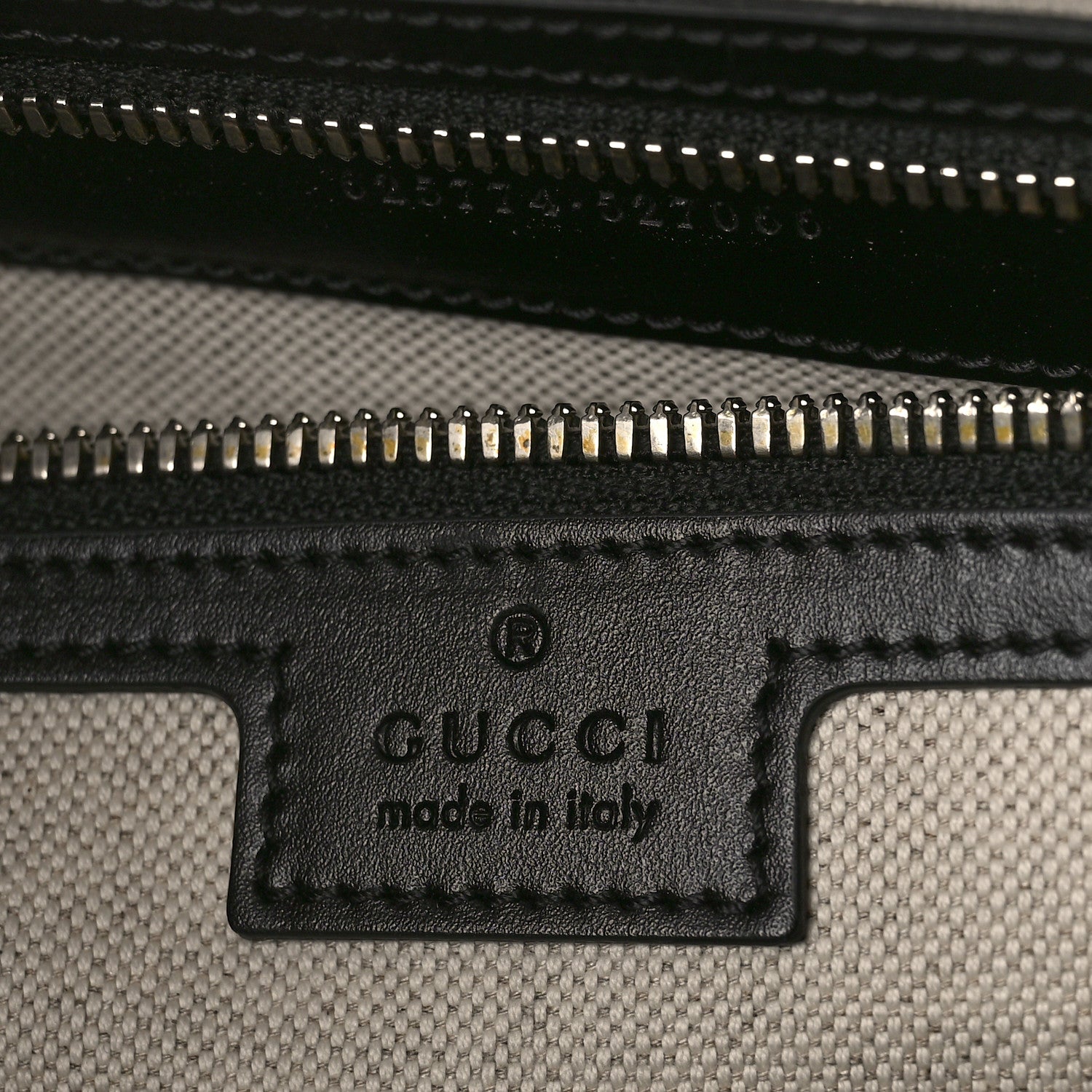 Gucci Calfskin GG Tennis Embossed Tote Bag Black 6 of 8