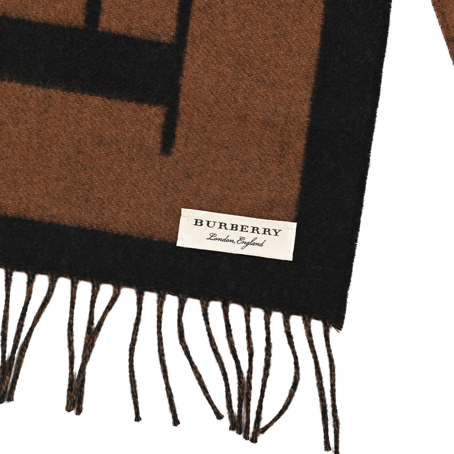 Wool Cashmere Logo Scarf Camel