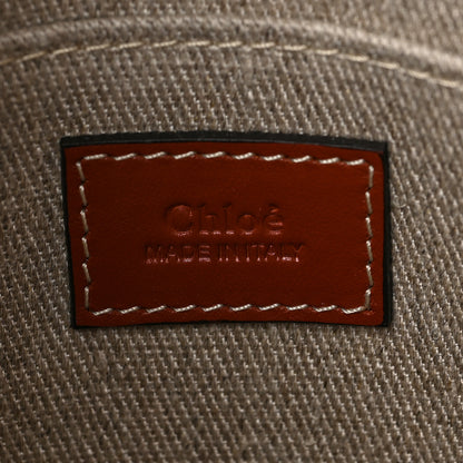 Chloe Suede Calfskin Small Woody Ribbon Tote Sepia Brown 5 of 5