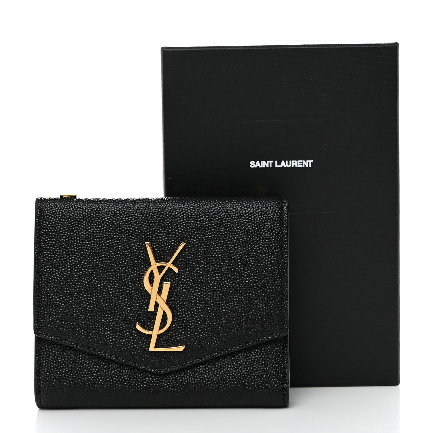 Grain De Poudre Monogram Bi-Fold Wallet Black