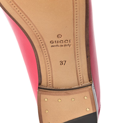 Gucci Lambskin Womens Brixton Horsebit Loafers 37 Hot Pink 6 of 9