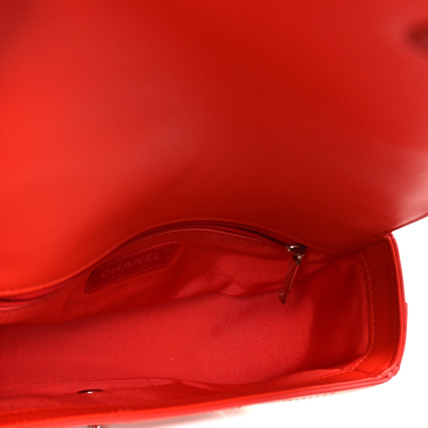 Calfskin Stitched Small Ring My Bag Flap Crossbody Red