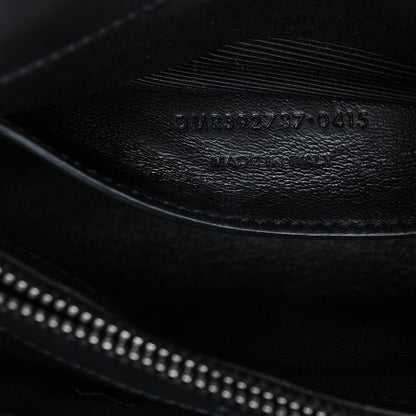 Saint Laurent Sheepskin Matelasse Chevron Monogram Medium College Bag Black 7 of 7