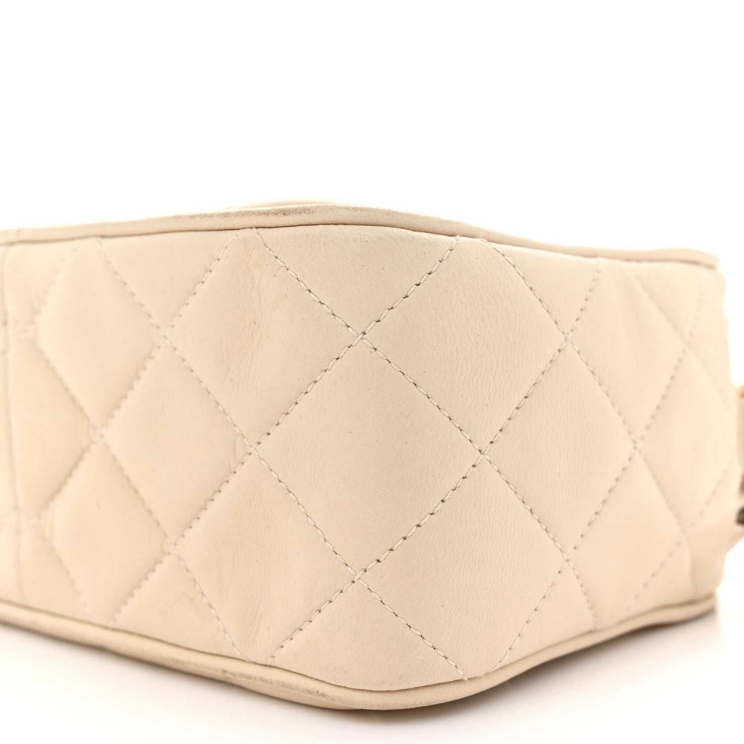 Chanel Lambskin Quilted CC Camera Case Beige 10 of 16