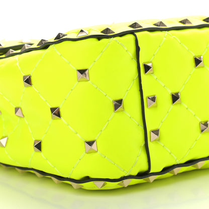 Valentino Garavani Lambskin Medium Rockstud Spike Shoulder Bag Lime 5 of 11