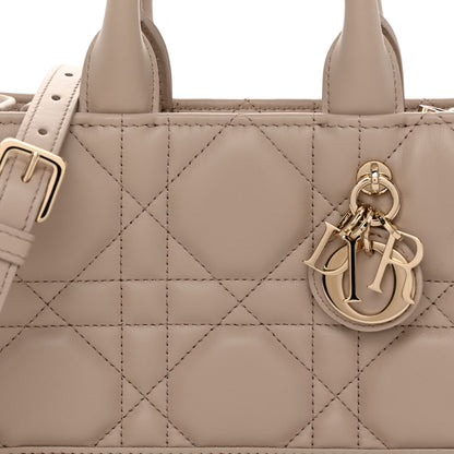 Christian Dior CHRISTIAN DIOR Calfskin Macrocannage Mini Book Tote Trench Beige 8 of 10