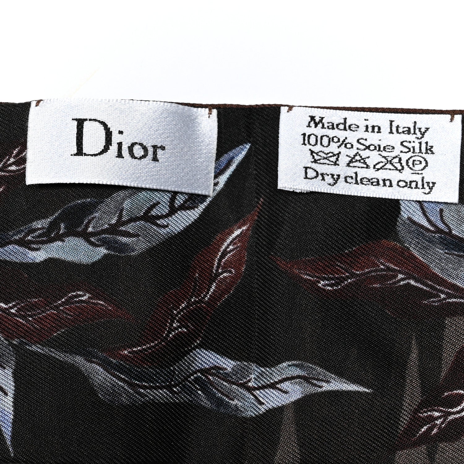 Christian Dior Silk Air Mitzah Scarf Brown Beige 2 of 3